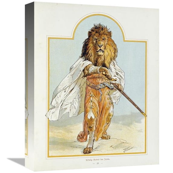 16 in. Konig Nobel Im Zorn Art Print - F. Flinzer