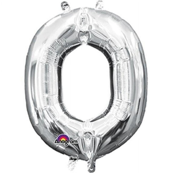 16 in. Letter O Silver Supershape Foil Balloon