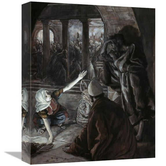 16 in. Lord Looked Upon Peter Art Print - James Tissot