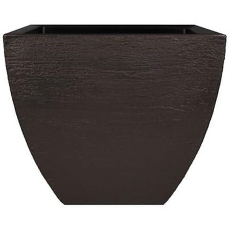 16 in. Modern Square Planter - Espresso