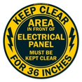 thumbnail image 1 of 16 in. Non-Slip Floor Marker Circle Vinyl Decal - Keep Clear for 36 in., 1 of 1