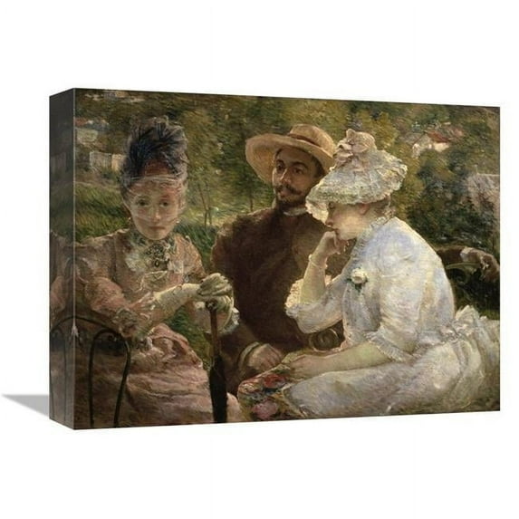 16 in. On the Terrace at Sevres Art Print - Marie Bracquemond