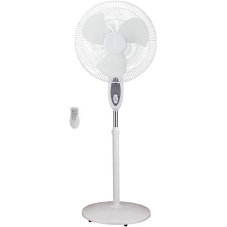16 in. Oscillating Stand Fan, White