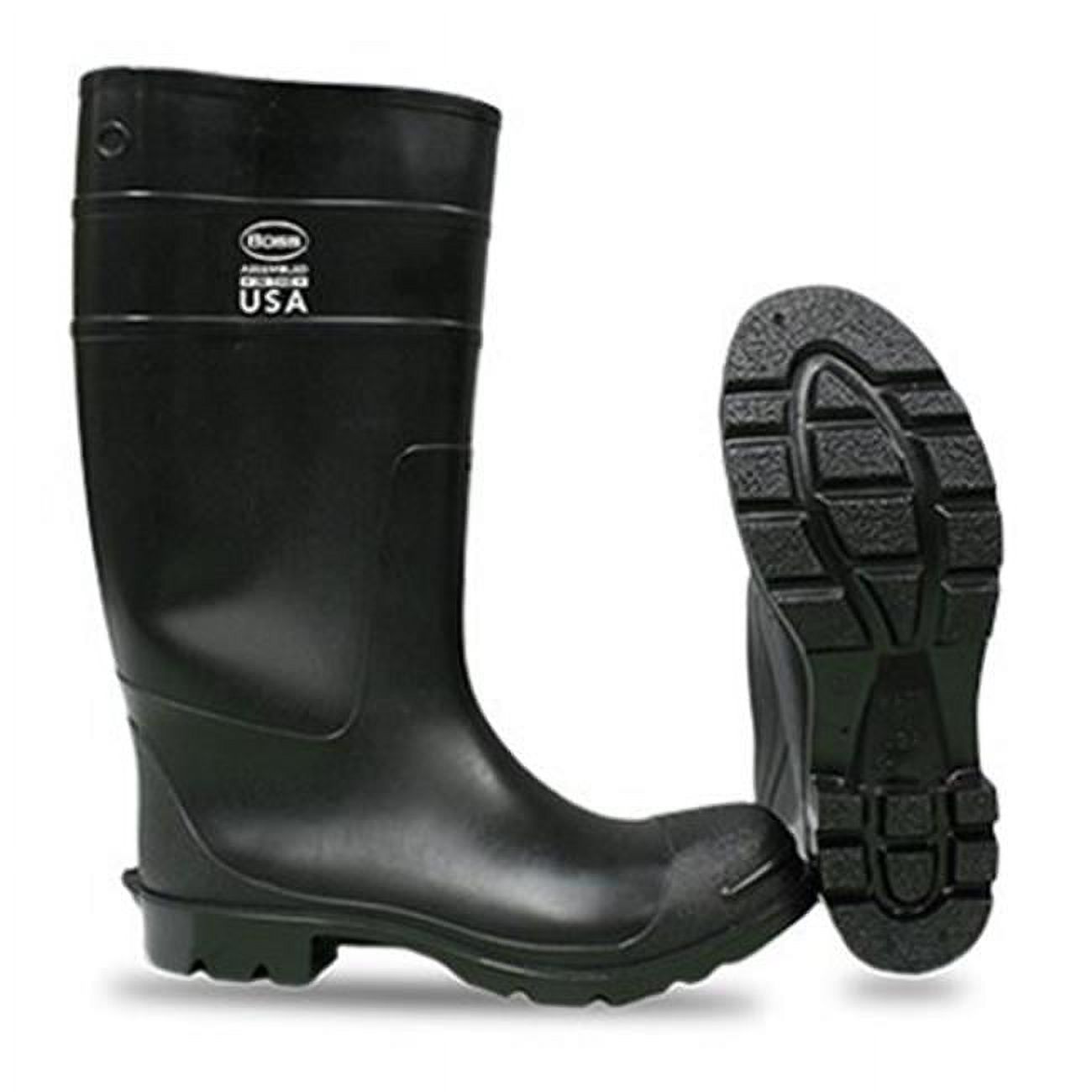 Boot Toe Pattern Pvc 16 in. PVC Knee Plain Toe Boot, Black - Size 8 - Walmart.com
