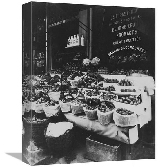 16 in. Paris, 1908-1912 - Produce Display, Rue Sainte-Opportune Art Print - Eugene Atget