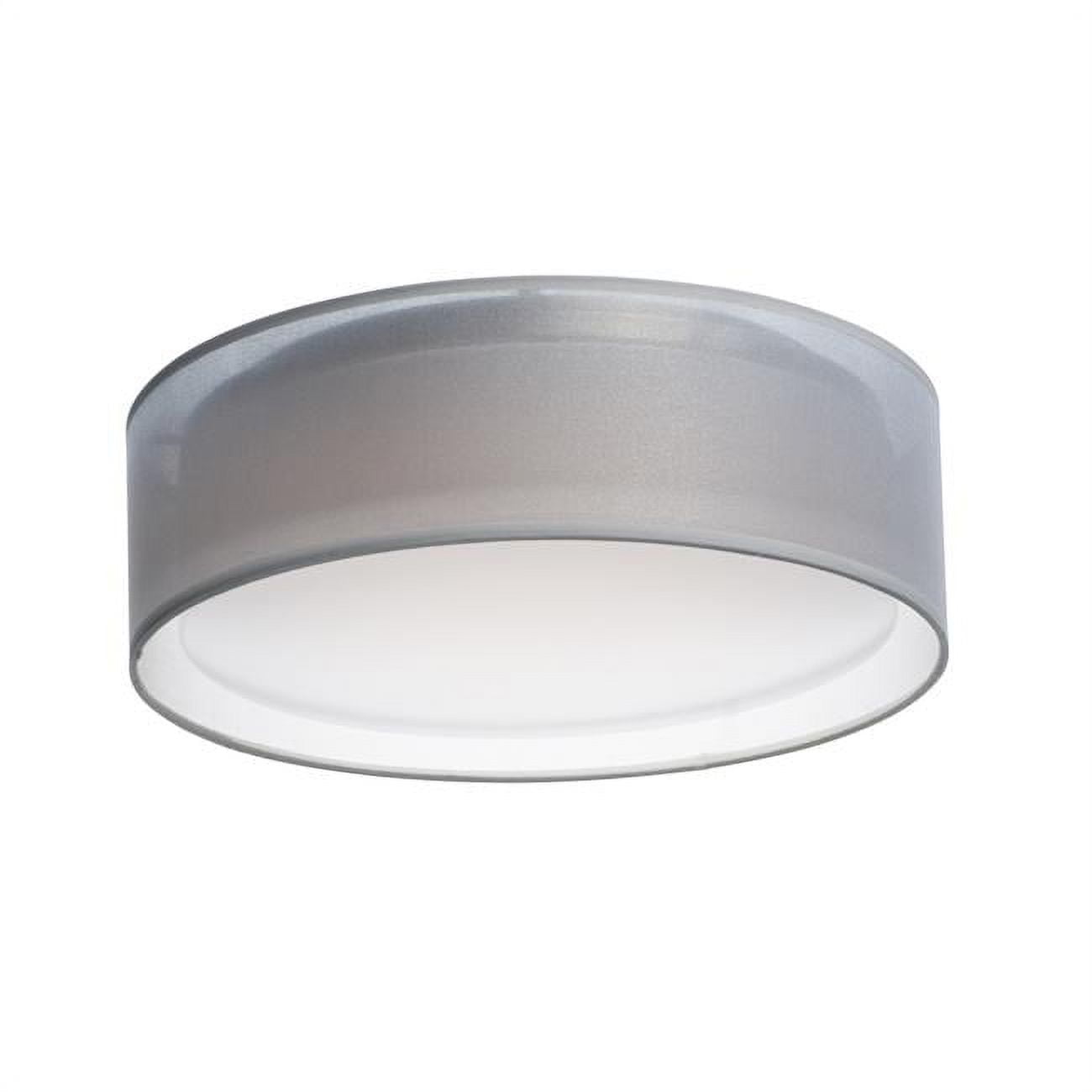 White Organza 16'' LED Flush Mount Ceiling Light with Acrylic Shade