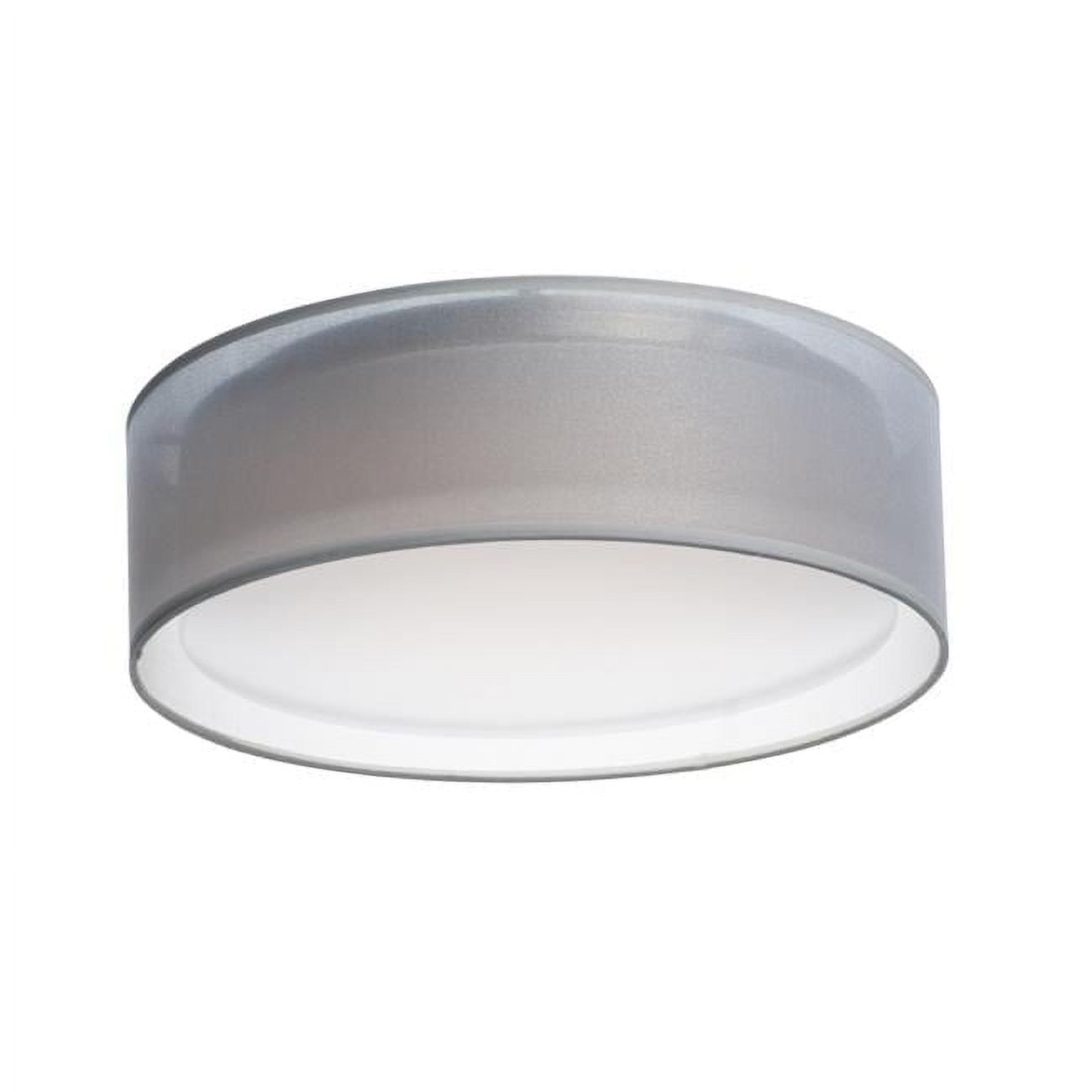 White Organza 16'' LED Flush Mount Ceiling Light with Acrylic Shade