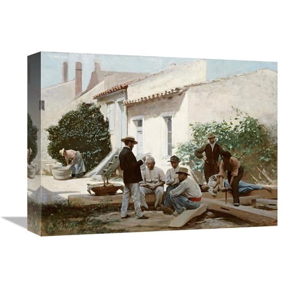 16 in. Reading the Newspaper Art Print - Philippe Jolyet