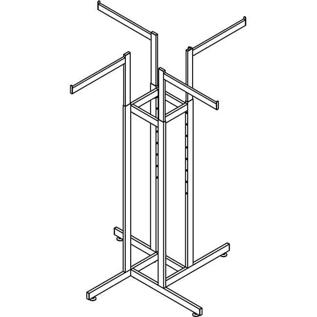 2-Way w/ Straight Arms - Rectangular Tubing