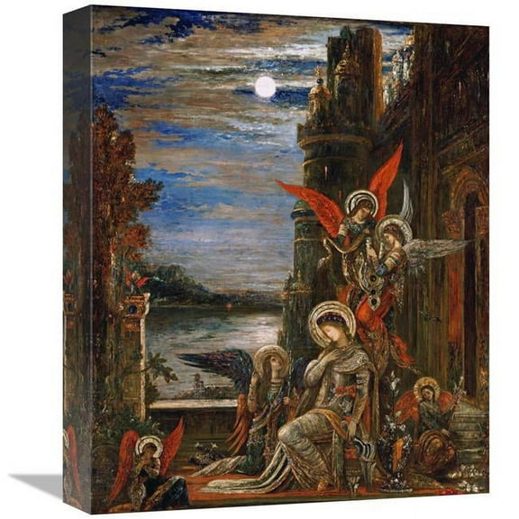 16 in. Saint Cecilia - The Angels Announcing Her Coming Martyrdom Art Print - Gustave Moreau