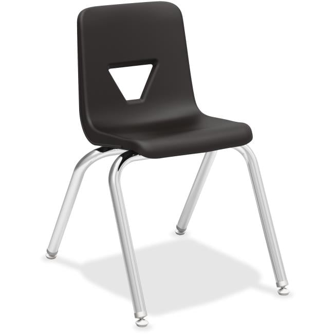 16 in. Seat-height Stacking Student Chair - Black - Walmart.com