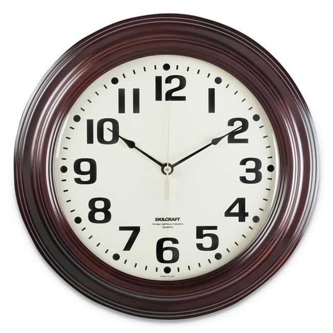 16 in. Skilcraft Mahogany Wall Clock Mahogany - Walmart.com
