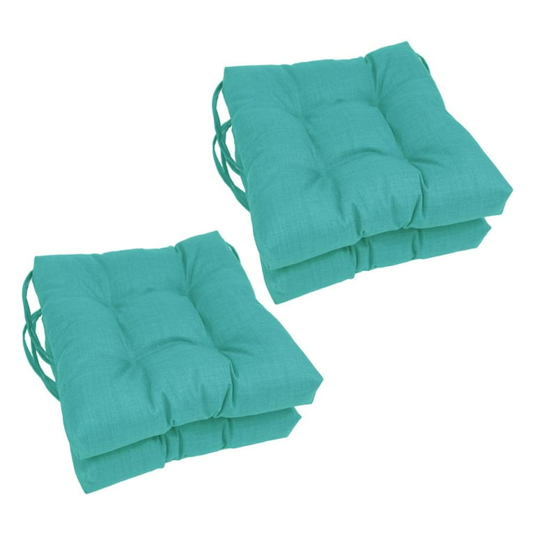 16 in. Square Outdoor Chair Cushions with Ties Set of 4