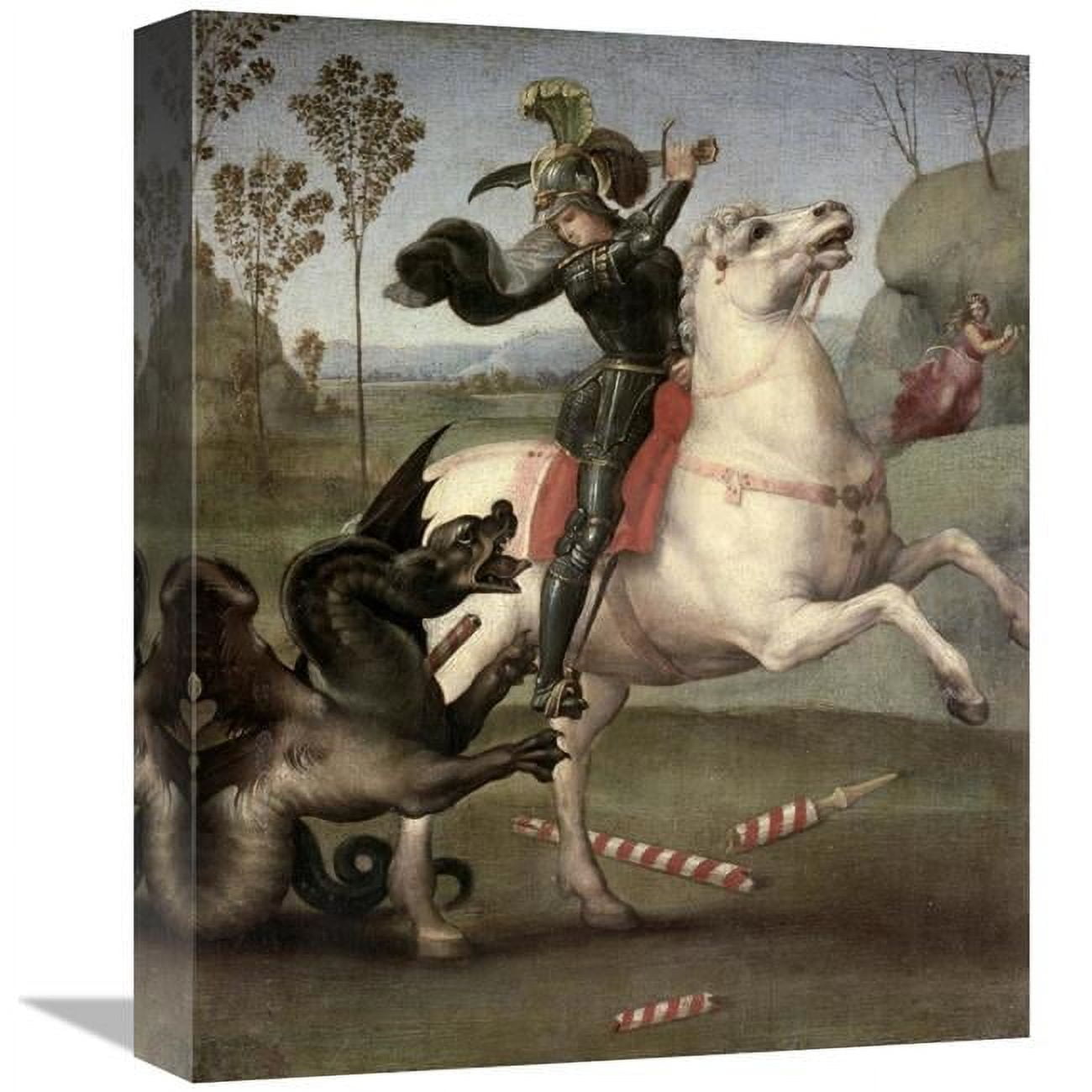 16 in. St. George Fighting the Dragon Art Print - Raphael - Walmart.com