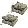 thumbnail image 1 of 16 in. Tapestry Square Tufted Chair Cushions, Beige Floral - Set of 4, 1 of 1