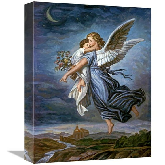 16 in. The Guardian Angel Art Print - Wilhelm Von Kaulbach