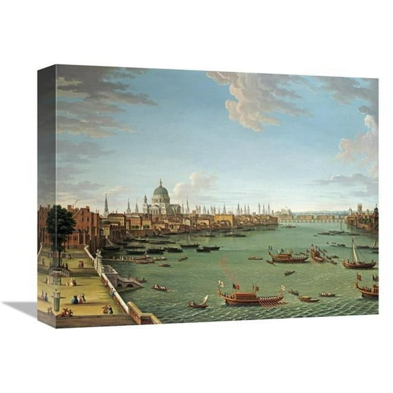 16 in. The Thames from the Terrace of Somerset House Art Print - Antonio Joli