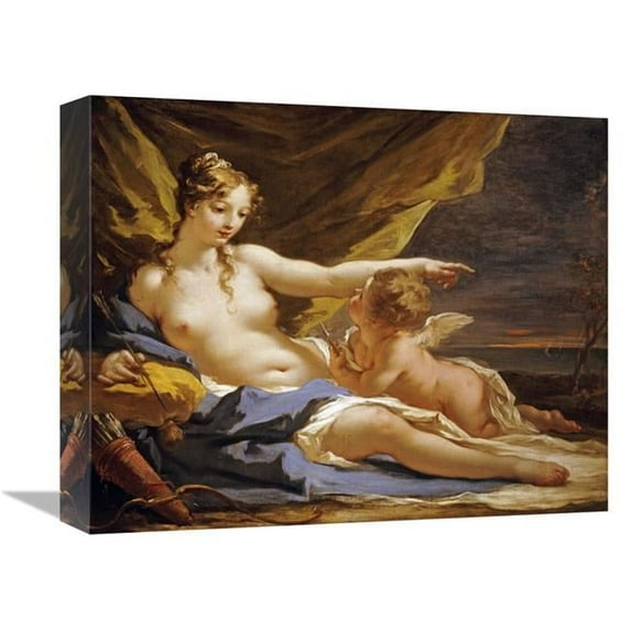 16 in. Venus & Cupid Art Print - Giovanni Antonio Pellegrini