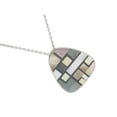 thumbnail image 1 of 16 in. Vintage Triad Mother of Pearl Pendant Necklace in 925 Sterling Silver, 1 of 1