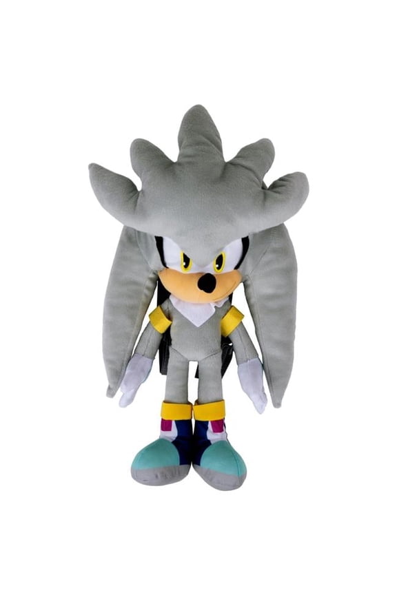16 in. the Hedgehog Silver Plush Backpack