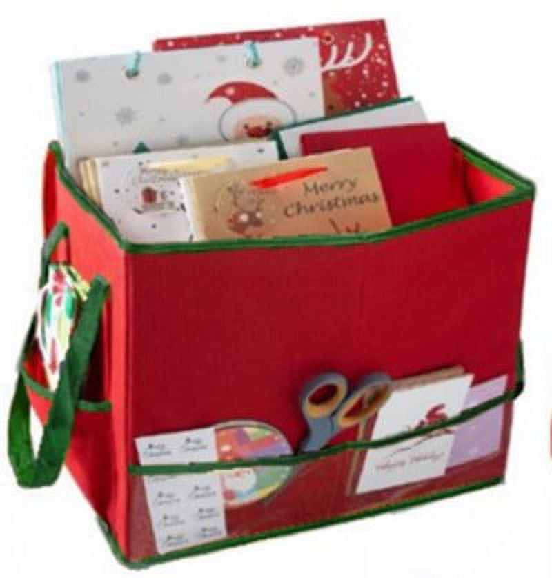 16 in x 10 in x 15 in, Red Nonwoven Fabric Zipper Storage Bag