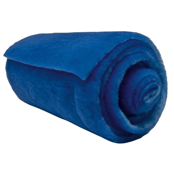 16 in x 90 ft x 1 in Polyester Air Filter Roll, MERV 7, Blue/White