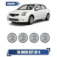 thumbnail image 1 of 16 inch 2007-2012 Nissan Sentra Hubcaps,Wheel Rims Covers Compatible With Steel Wheels,Bolt-On Installation,PP,4Pcs,Lacquer, 1 of 7