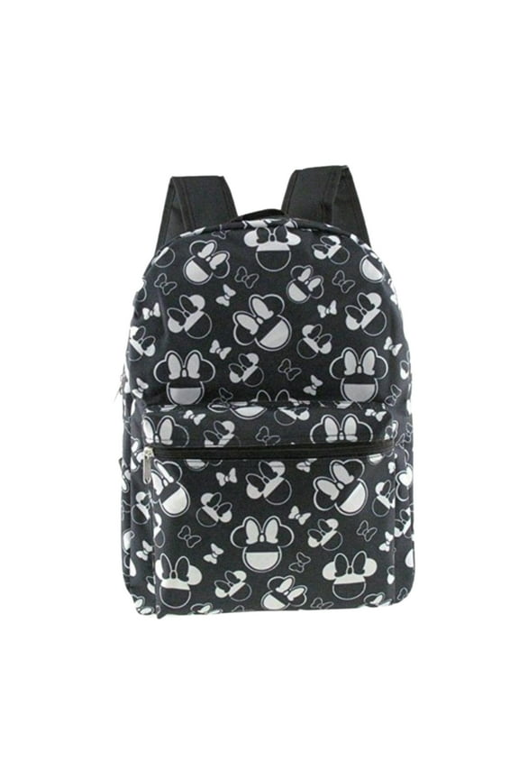 Minnie Mouse Allover Print Black Large School Backpack