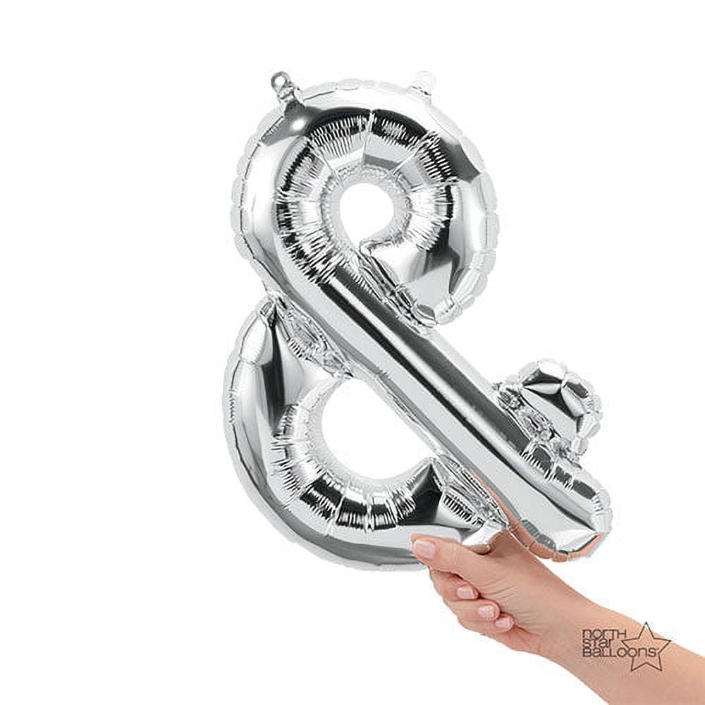 Northstar Balloons Congrats Kit - 16" Silver Foil Mylar Letter Balloons (Air Fill Only), Pack Of 1