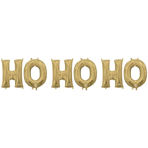 16 inch Anagram Ho Ho Ho - Letters Kit (Air-Fill Only) Foil Mylar Balloon - Party Supplies Decorations