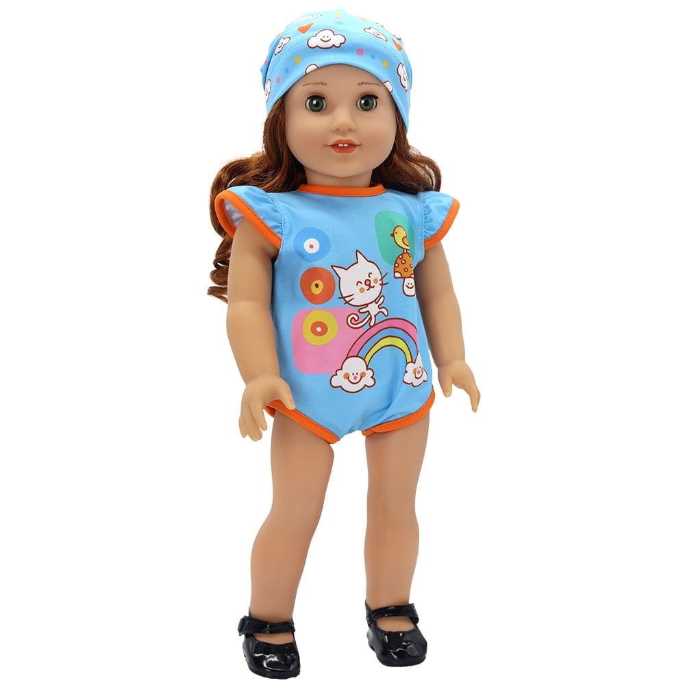 16 inch Baby Doll Clothing Blue cat jumpsuit doll clothes, Reborn Baby Doll Clothes and ...