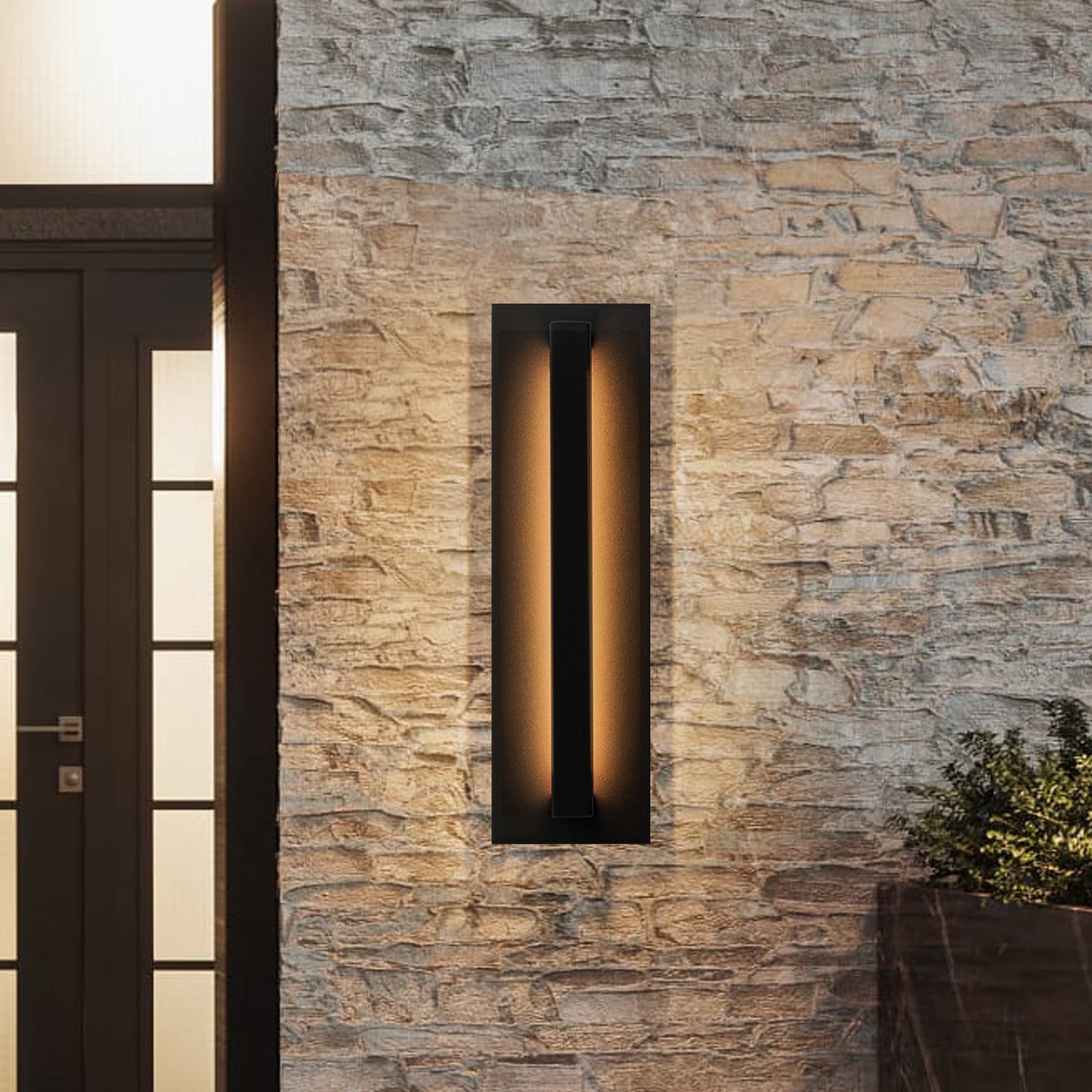 16 inch Black Modern Outdoor Led Wall Sconce
