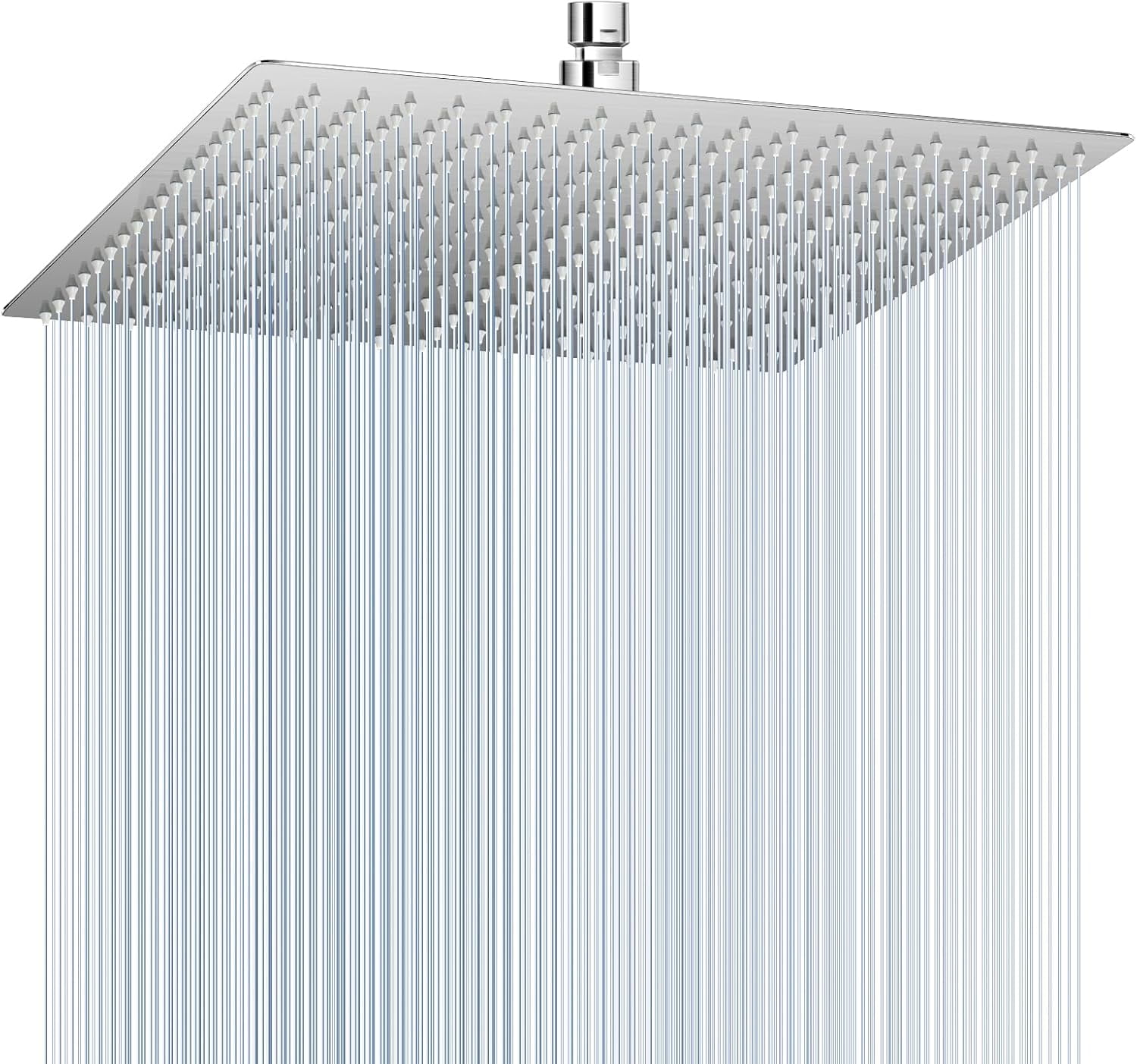 16 inch Brushed Nickel Large Rain Shower Head - All Metal 304 Stainless ...