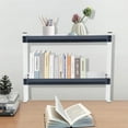 thumbnail image 1 of 16 inch Clamp on Desk Shelf, Desk Extender Side Table, 2 Tier Shelving Unit Above or Under Desktop, Clamp On Desk Organizer Shelving Unit for Home Office, 1 of 9