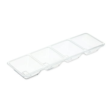 Clear Rectangular Compartment Tray, 16", by Way To Celebrate
