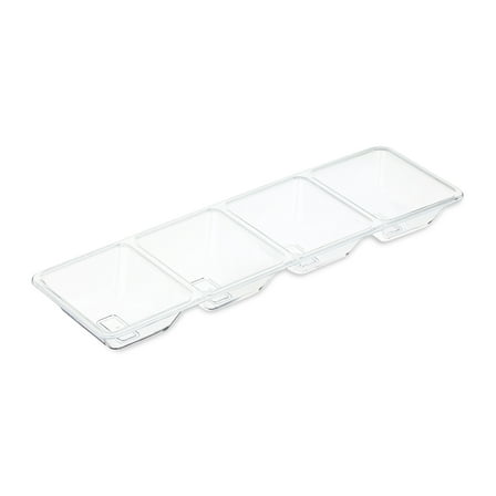 Clear Rectangular Compartment Tray, 16", by Way To Celebrate