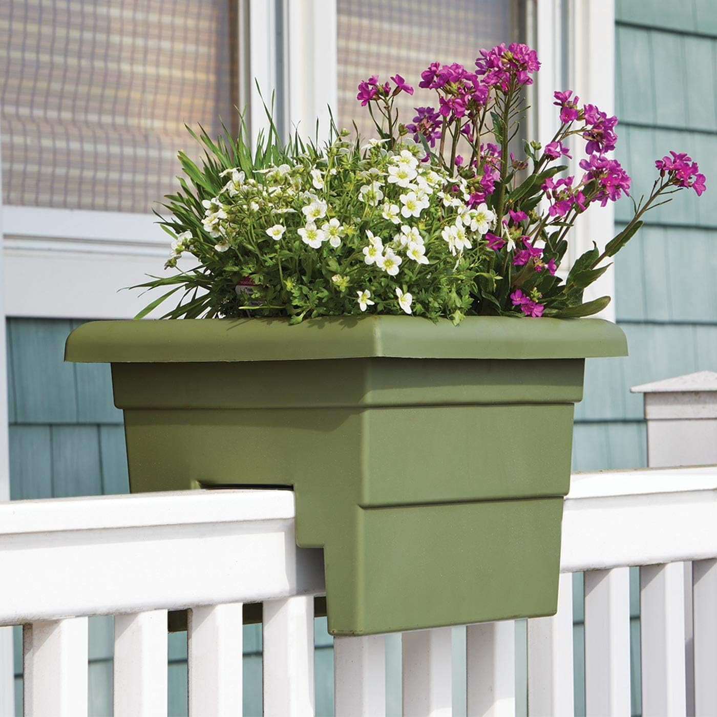 16 inch Countryside Railing Planter Color: Sage - Walmart.com