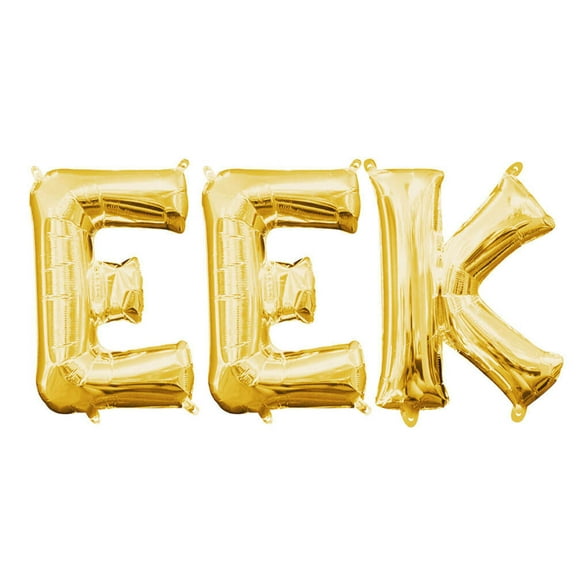 16 inch Eek - Anagram Letters Kit (Air-Fill Only) Foil Mylar Balloon - Party Supplies Decorations