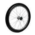 thumbnail image 1 of 16 inch Flat Free Spoked Cart Wheel with 5/8 Bearings, 16x1.95 Replacement Solid Wheelbarrow Spoke Wheel with 3” Center Hub for Lawnmower/2 Wheel Garden Cart/Pony Wagon, 1 of 7