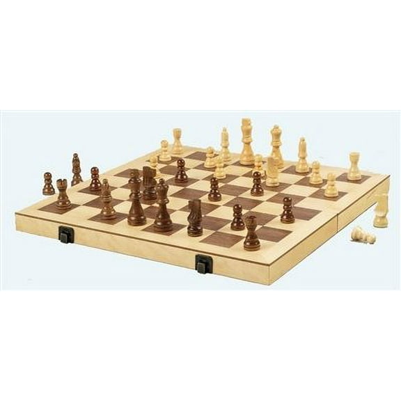 16-inch Folding Wood Chess Set