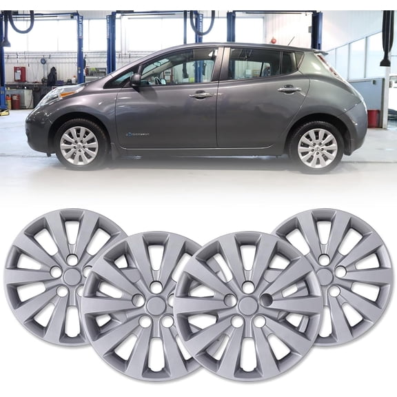 16 inch Hubcap,2011-2017 Nissan Leaf,2013-2019 Nissan Sentra Style Wheel Cover,10 Spoke Style aftermarket replacement for 40315-3NF0B,Lacquer