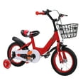 thumbnail image 1 of 16 Inch Kids Bike With Training Wheels, 2-in-1 Kids Bicycle With Adjustable Handlebar/Seat, Toddler Bike Children Christmas Birthday New Year Gift For Boys Girls Kids Toddlers 3 To 8 Years Old, Red, 1 of 2