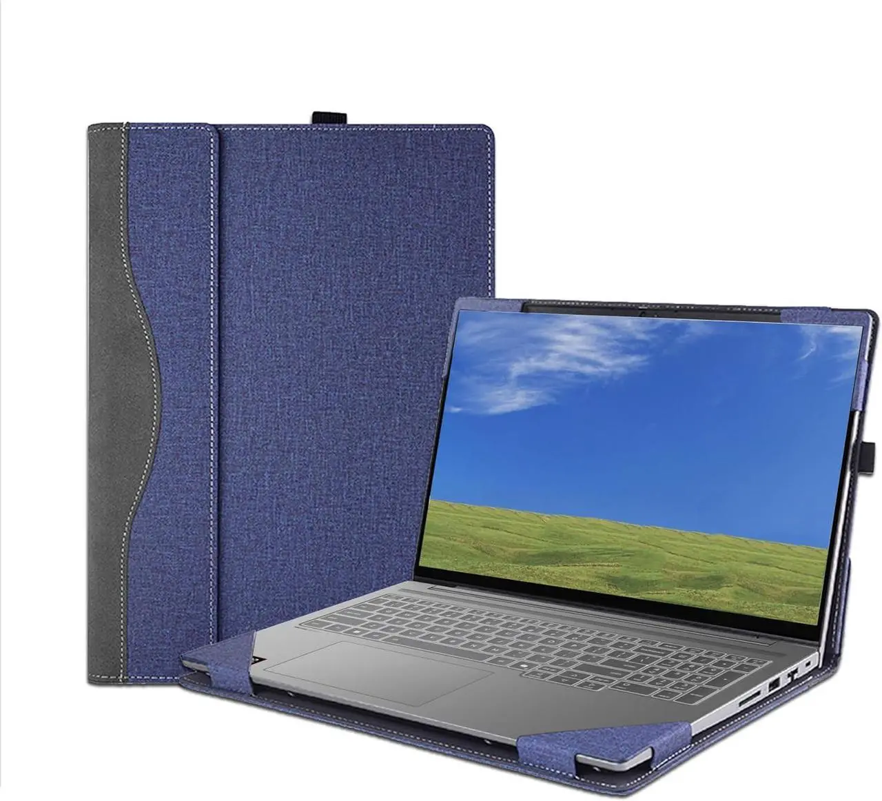 16 inch Laptop Cover Case for Lenovo IdeaPad Pro 5 16AKP10 /16IAH10 /16ASP10 Sleeve,PU Leather Protective Notebook PC Bag Accessories with Pen Holder and Heat Dissipation Hole