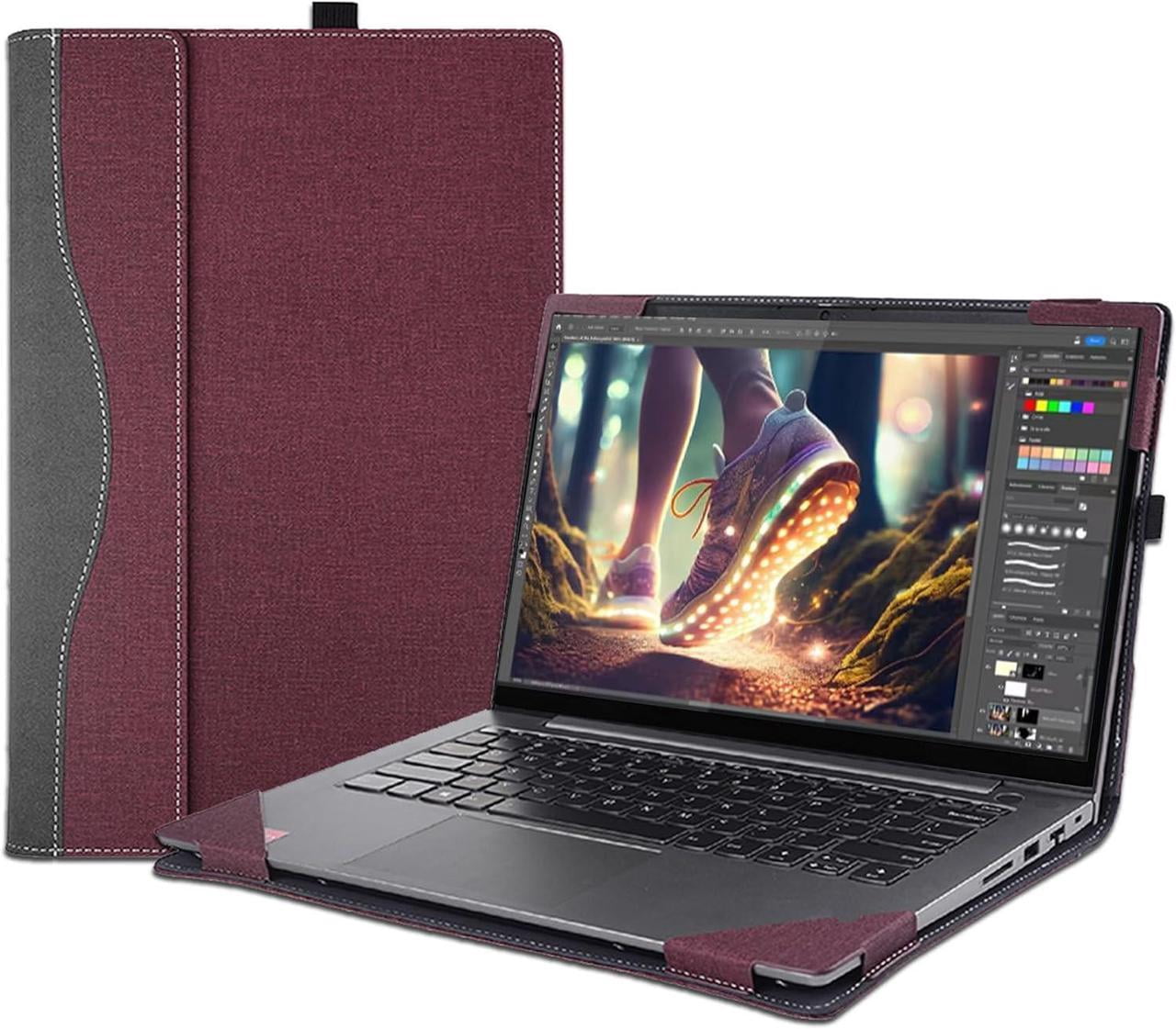 16 inch Laptop Cover Case for Lenovo Yoga 7 2-in-1 16AHP9 /16IML9 & Yoga Slim 7 Pro 16ACH6 16ARH7 16IAH7,PU Leather Protective Shell Detachable Laptop Bag Accessory