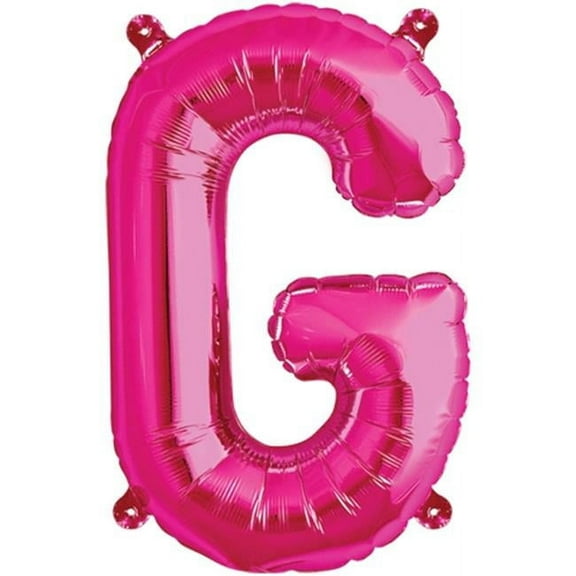 16 inch Letter G - Northstar - Magenta (Air-Fill Only) Foil Mylar Balloon - Party Supplies Decorations