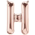 thumbnail image 1 of 16 inch Letter H - Northstar - Rose Gold (Air-Fill Only) Foil Mylar Balloon - Party Supplies Decorations, 1 of 1