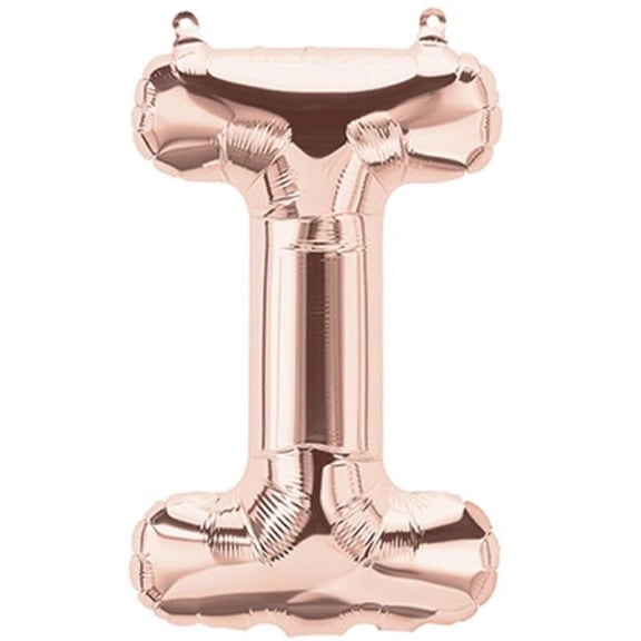 16 inch Letter I - Northstar - Rose Gold (Air-Fill Only) Foil Mylar Balloon - Party Supplies Decorations