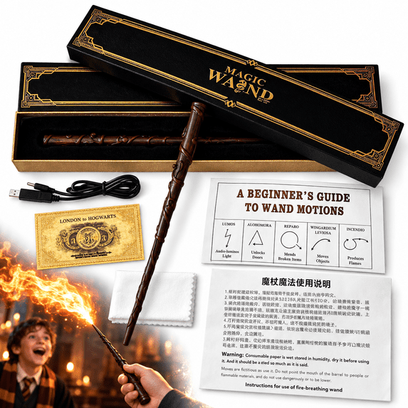16 inch Magic Wand for Kids,Fireball Shooting Magic Wand Incendio Wands ...