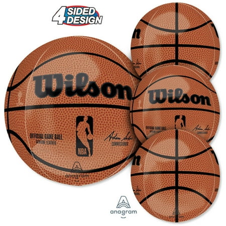 16 inch NBA Wilson Basketball Orbz Foil Mylar Balloon - Party Supplies Decorations