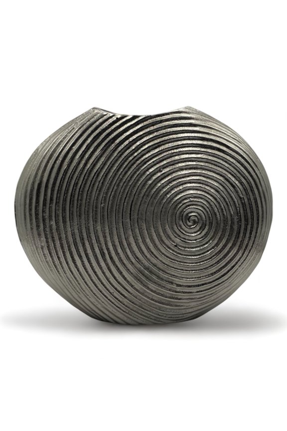 16 inch Nickel Decorative Metal Flower Vase by 90210 Kitchen and Bath